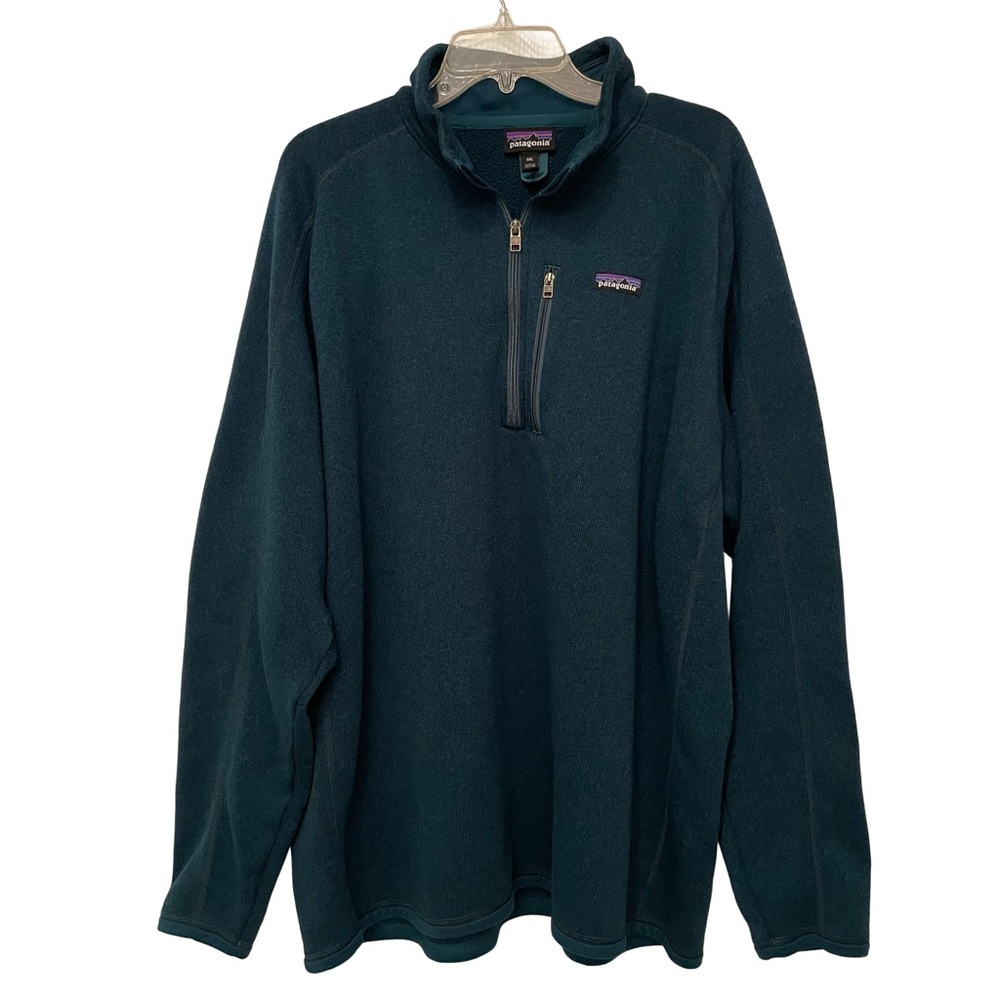 Patagonia Dark Teal 1/4 Zip Better Sweater Pullover Mens 3XL Recycled Polyester